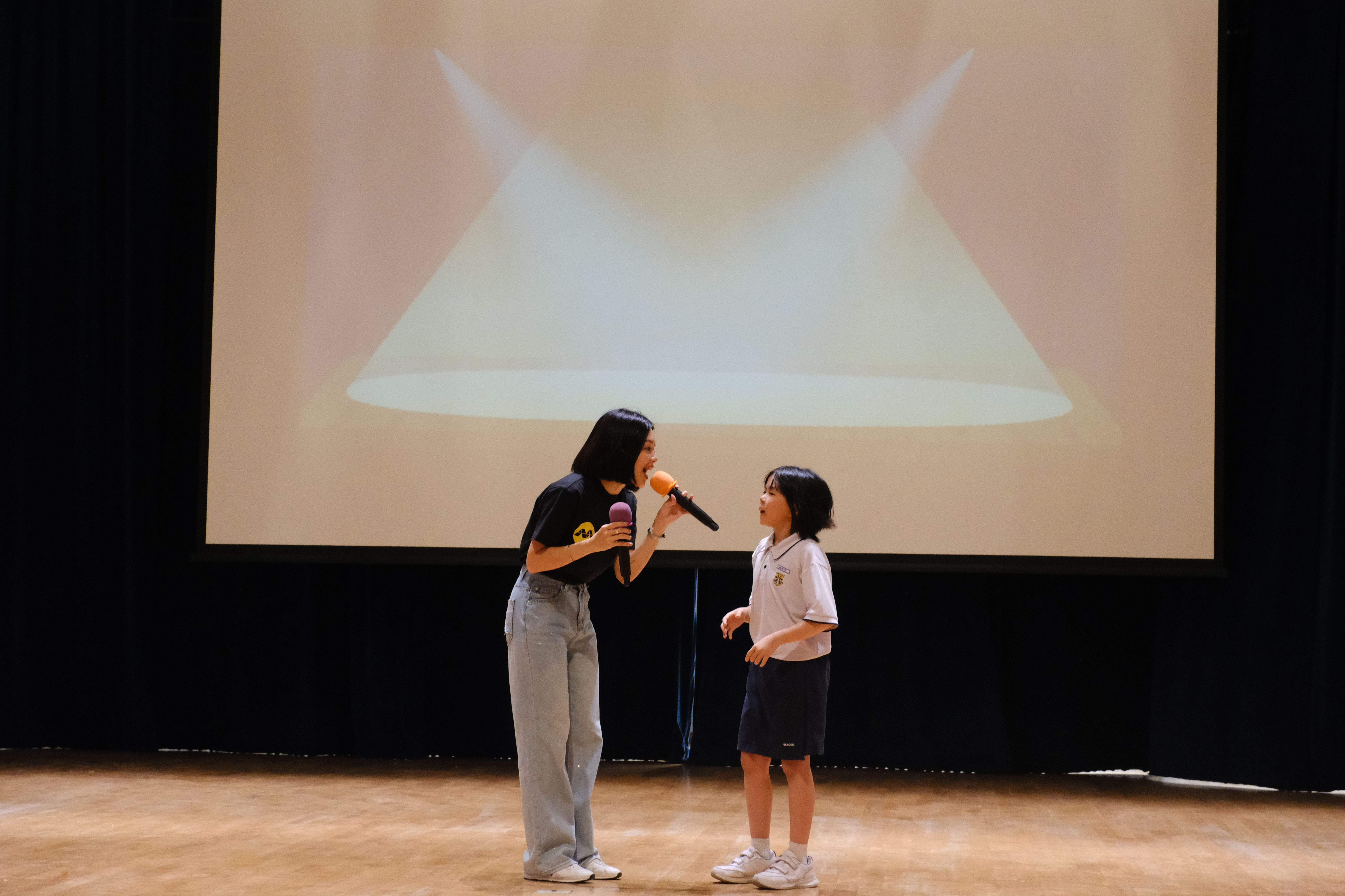 Student was about to showcased her singing talent during the interactive session with YES 933.